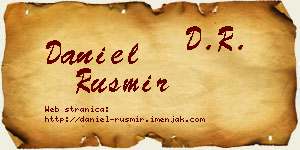 Daniel Rusmir vizit kartica